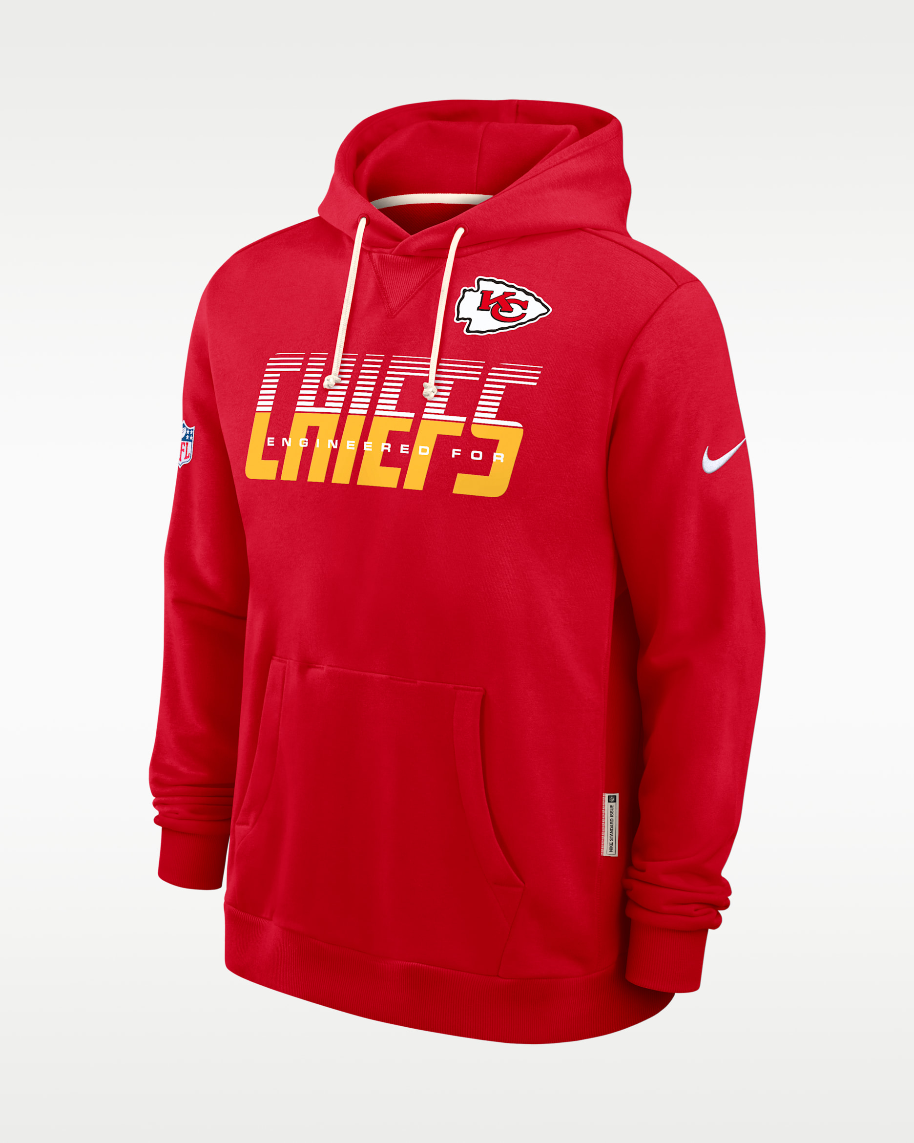Nike 刺繍ロゴワッペン ゴールド/レッド Kansas City Chiefs Sideline Standard Issue Men's Nike Dri-FIT NFL